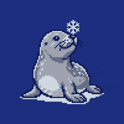 Tiny Snowflake Seal logo